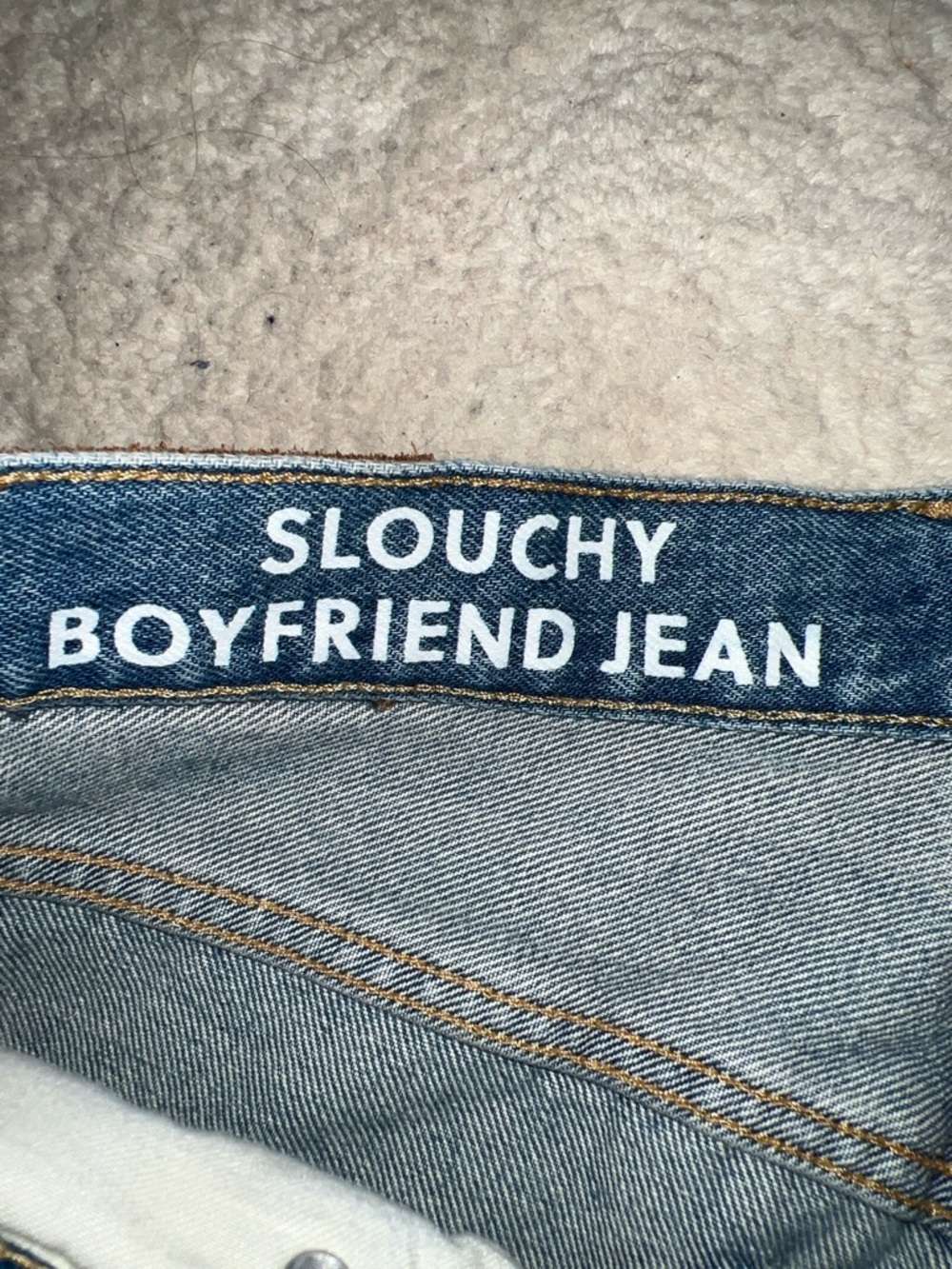 J. Crew Blue Paint-Splatter Slouchy Boyfriend Jeans - Picture 4 of 9